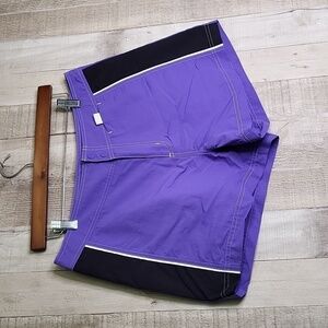 L.l. Bean Nylon Shorts. Purple & Black. Size 14